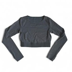 Lululemon Wunder Train Cropped Long Sleeve *Special Edition Black Size 8
